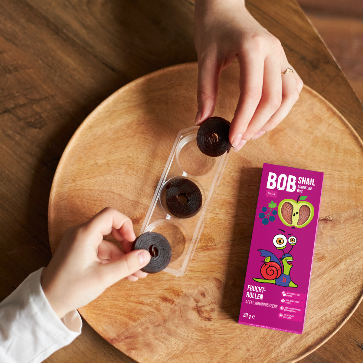 Bob Snail Fruchtrollen Apfel-Schwarze Johannisbeere 30 g