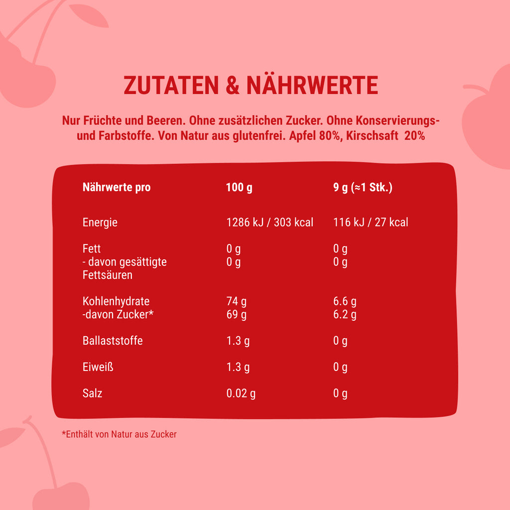Bob Snail Fruchtrollen Apfel-Kirsche 30 g