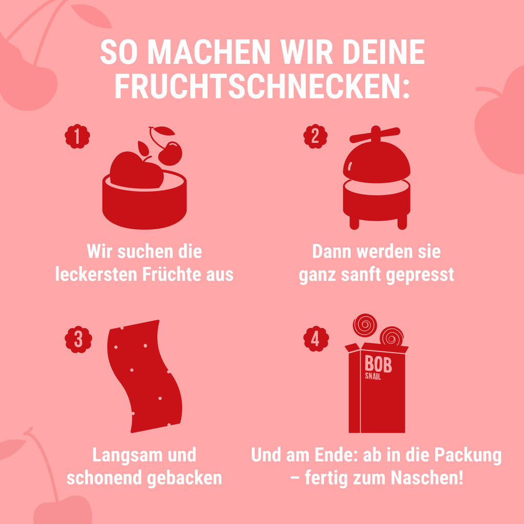 Bob Snail Fruchtrollen Apfel-Kirsche 30 g