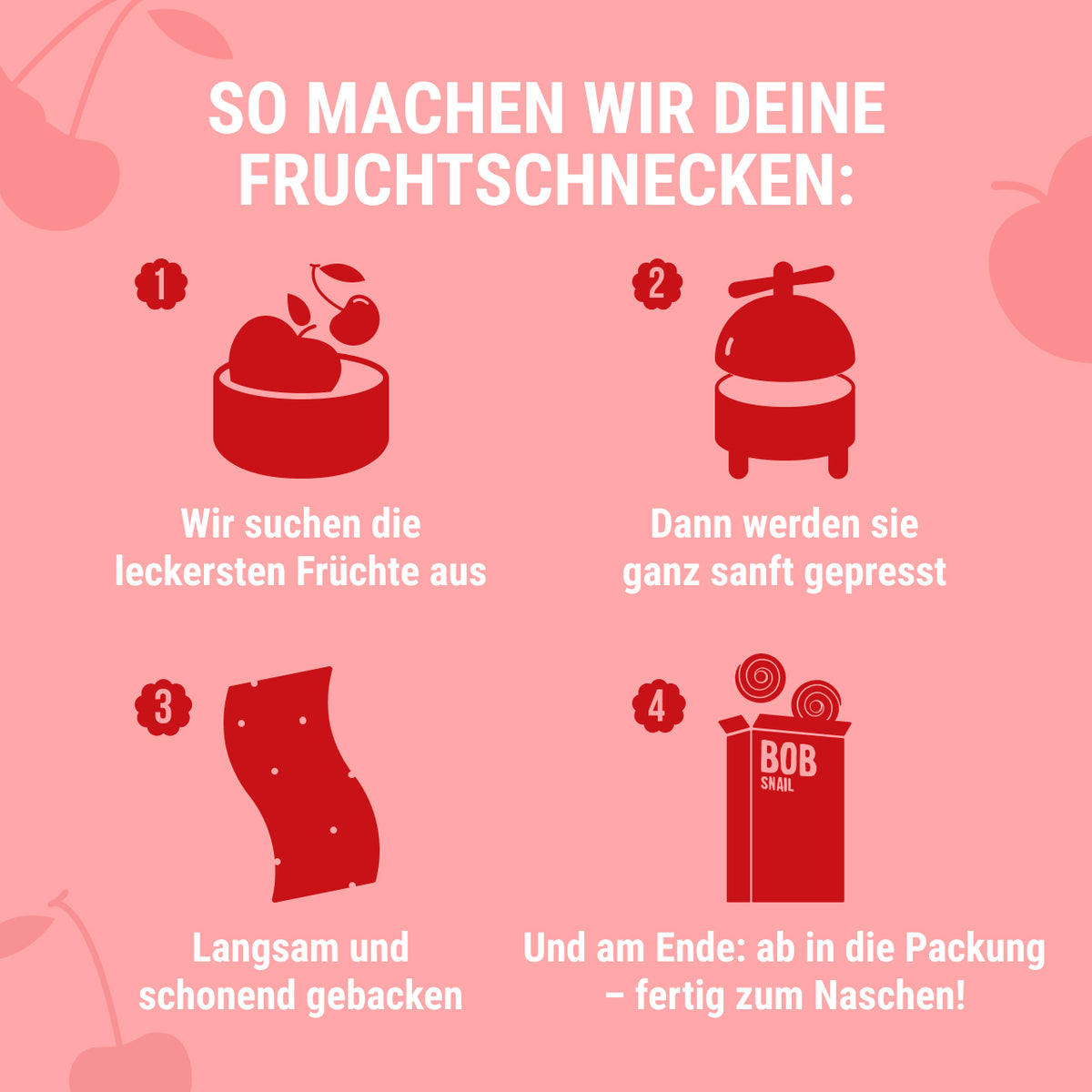 Bob Snail Fruchtrollen Apfel-Kirsche 30 g
