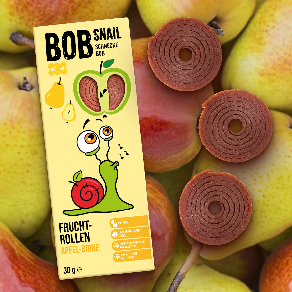 Bob Snail Fruchtrollen Apfel-Birne 30 g