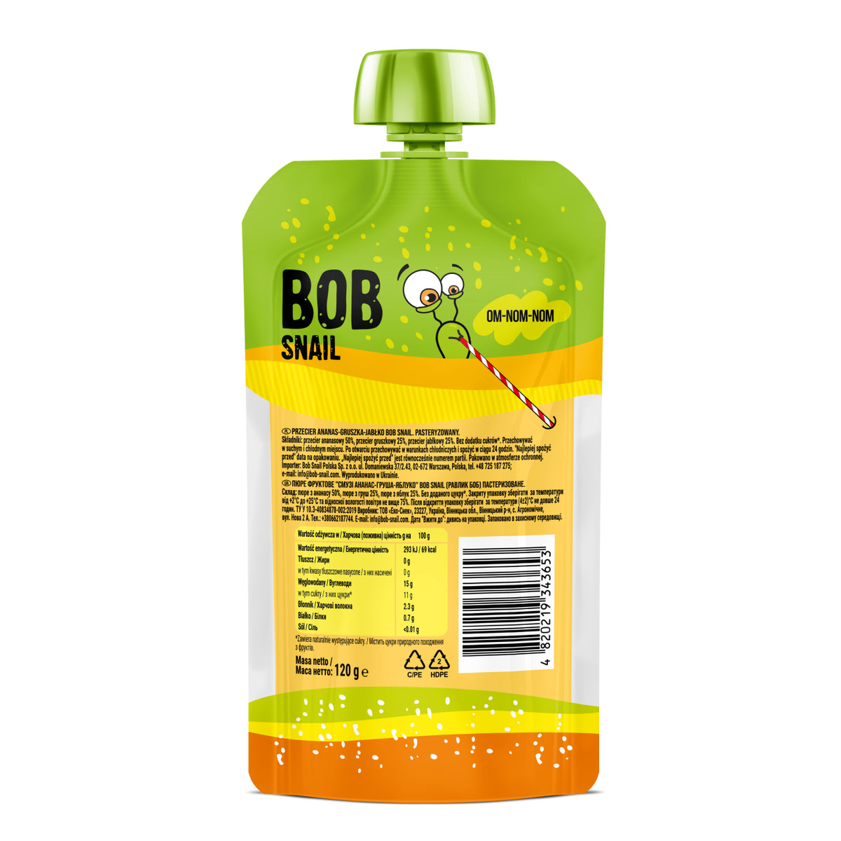 Bob Snail Smoothie Ananas-Birne-Apfel 120 ml