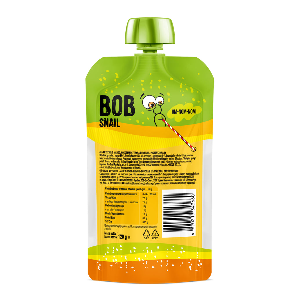 Bob Snail Smoothie Mango-Kokos-Zitrone 120 ml