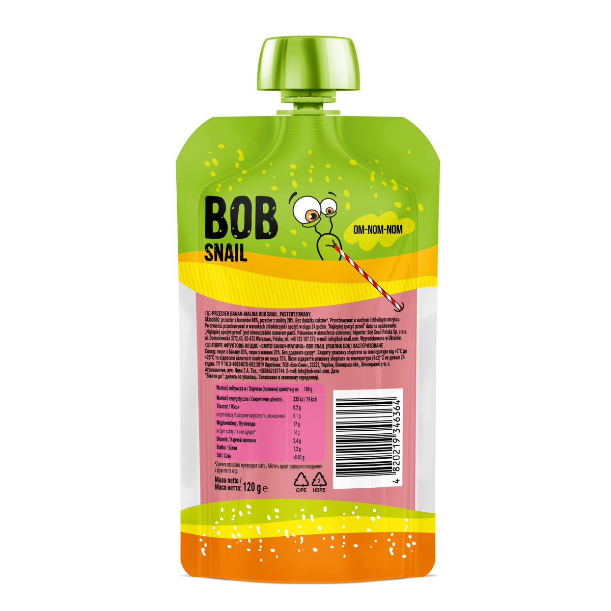 Bob Snail Smoothie Banane-Himbeere 120 ml