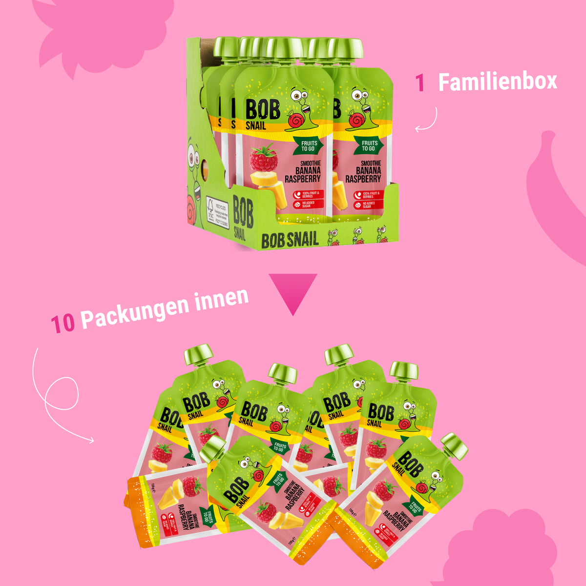 Bob Snail Smoothie Banane-Himbeere 120 ml