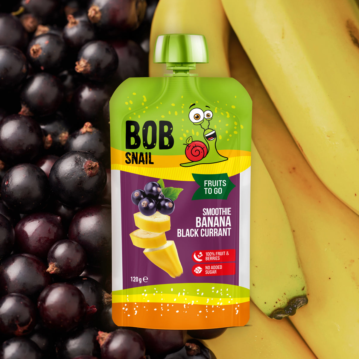 Bob Snail Smoothie Banane-Schwarze Johannisbeere 120 ml