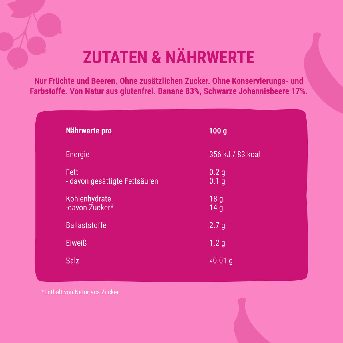 Bob Snail Smoothie Banane-Schwarze Johannisbeere 120 ml