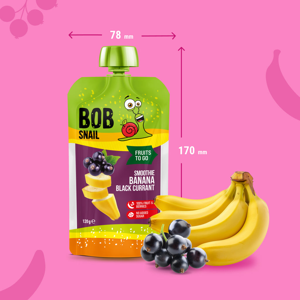 Bob Snail Smoothie Banane-Schwarze Johannisbeere 120 ml