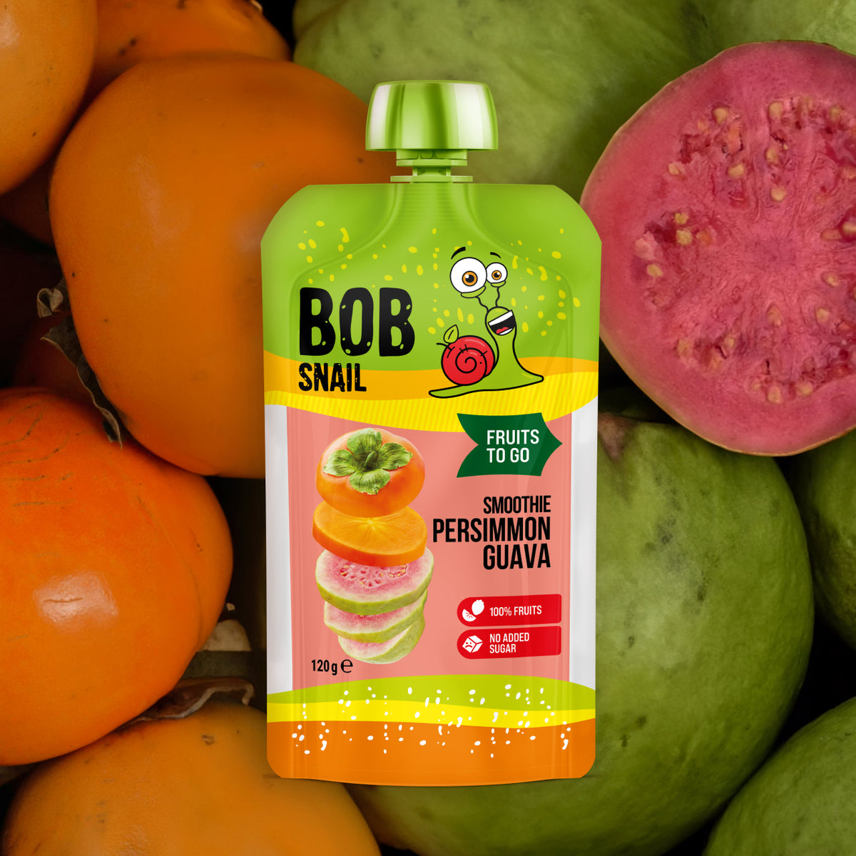 Bob Snail Smoothie Kaki-Guave 120 ml