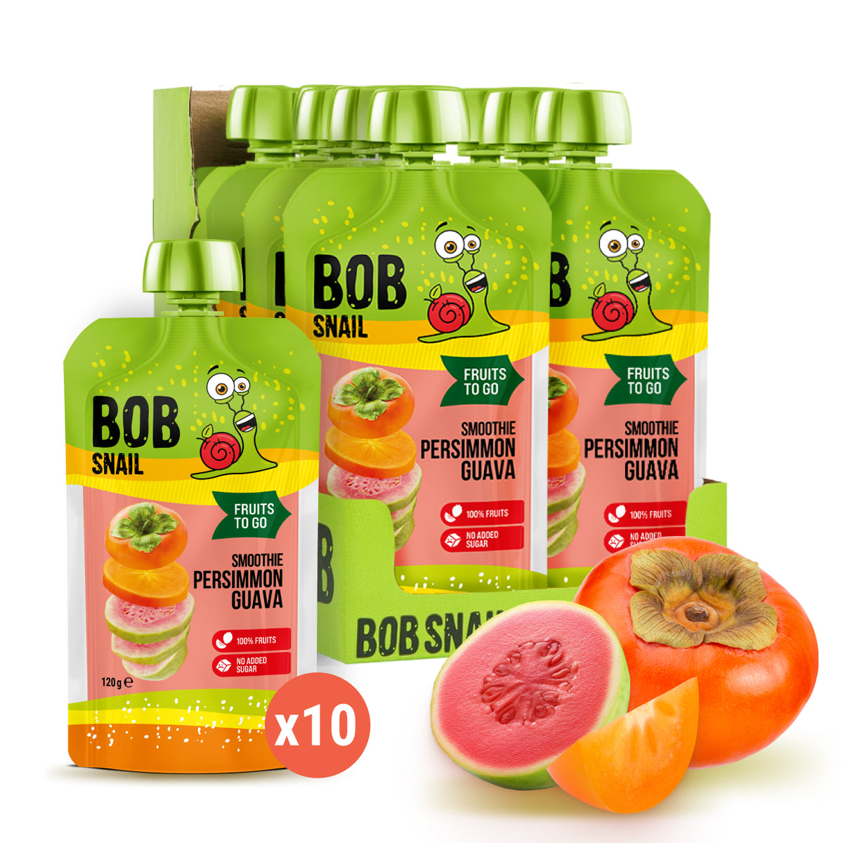 Bob Snail Smoothie Kaki-Guave 120 ml