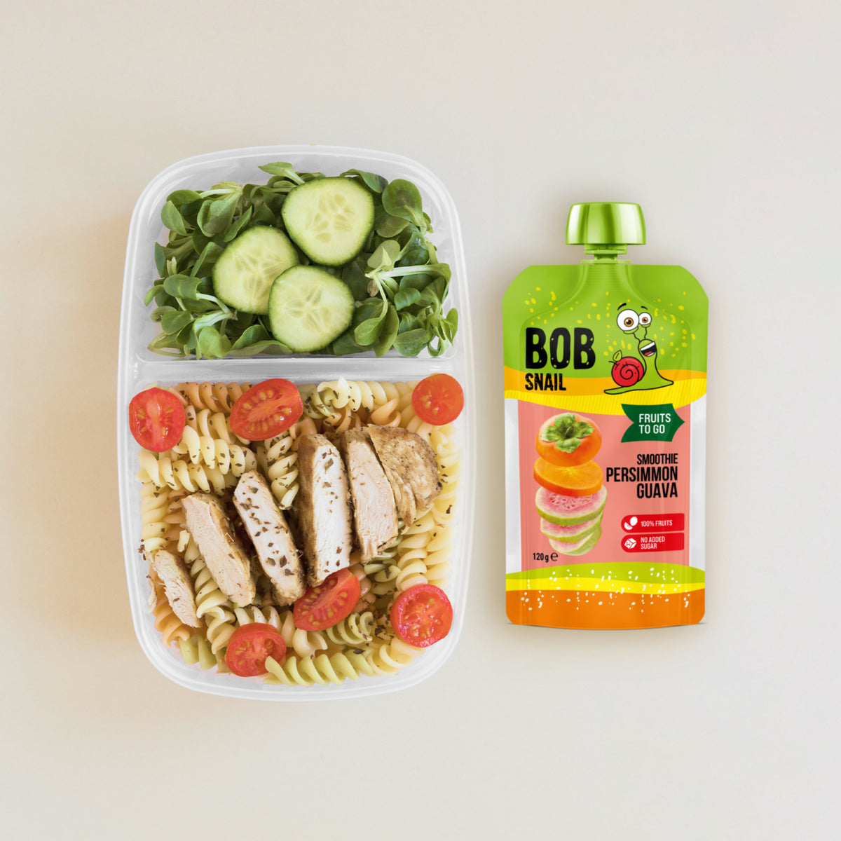 Bob Snail Smoothie Kaki-Guave 120 ml