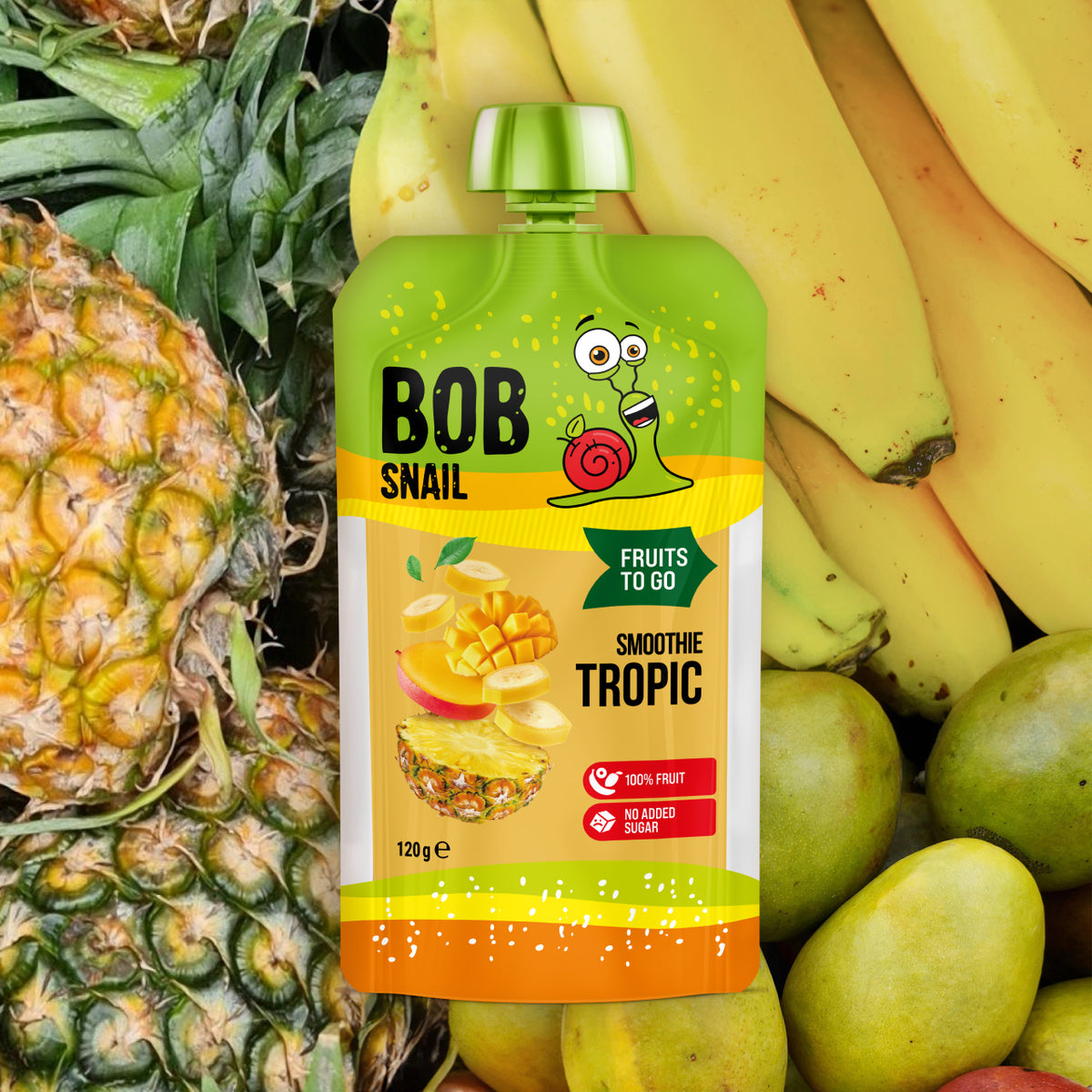 Bob Snail Smoothie Banane-Ananas-Mango (Tropic) 120 ml