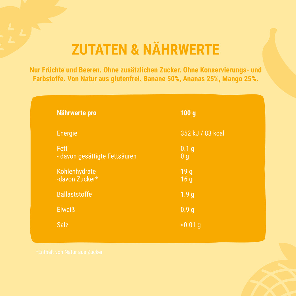 Bob Snail Smoothie Banane-Ananas-Mango (Tropic) 120 ml
