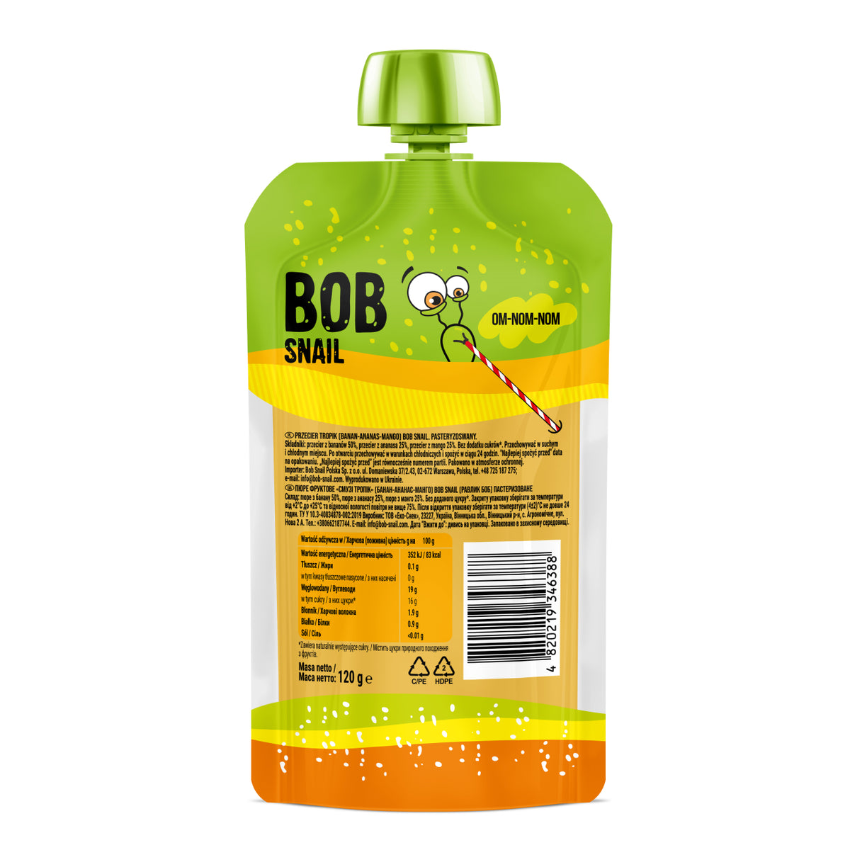 Bob Snail Smoothie Banane-Ananas-Mango (Tropic) 120 ml